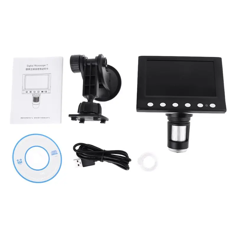 

Digital Microscope Electronic Video Microscope 4.3 Inch for HD Lcd Soldering Microscope Phone Repair Magnifier + Metal S