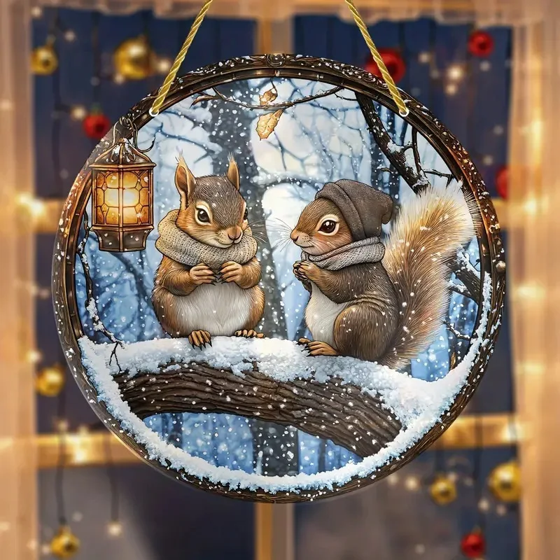 

Плоский акриловый кулон с птицами и цветами