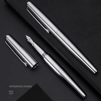hand drawn silver fountain pen 0 5mm college students with adult calligraphy practice pen mens business fountain pens gift box