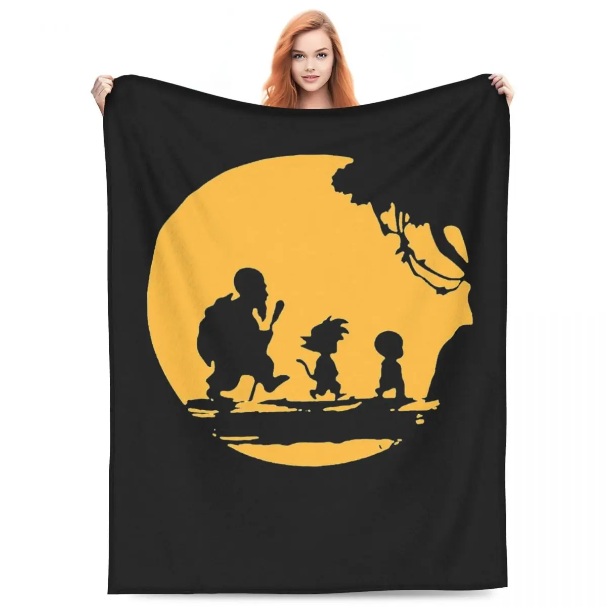 Пледы DBZ Dragon Ball Goku Krilin Y Maestro Roshi флисовые Супермягкие одеяла для путешествий на