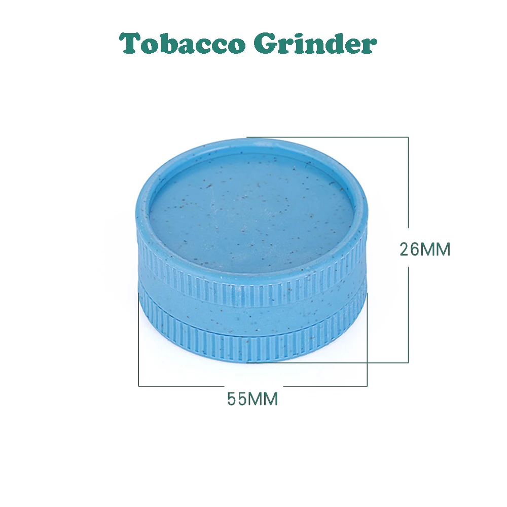 

BLUELEMON Mini Herb Mincers Grinder Smoke Grinders Tobacco Crusher 55 MM Degradable Plastic Smoking Accessories Kitchen Tools
