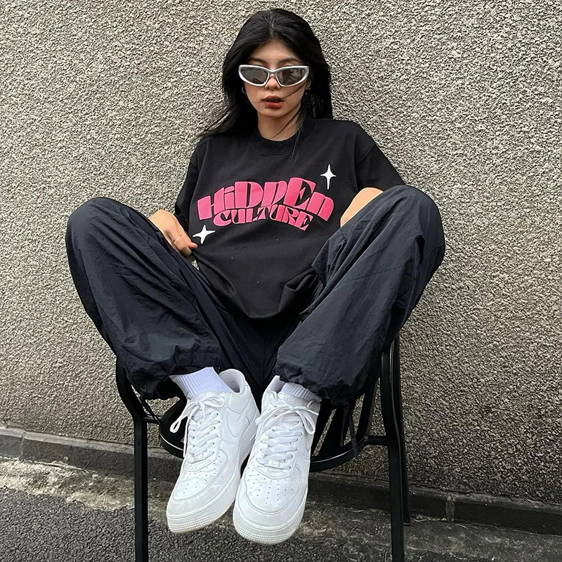 

2023 Summer Woman Clothing Short-Sleeved High Brand T-Shirt Ladies Casual Loose Cotton Half-Sleeved Tops Korean y2k Fashion Traf
