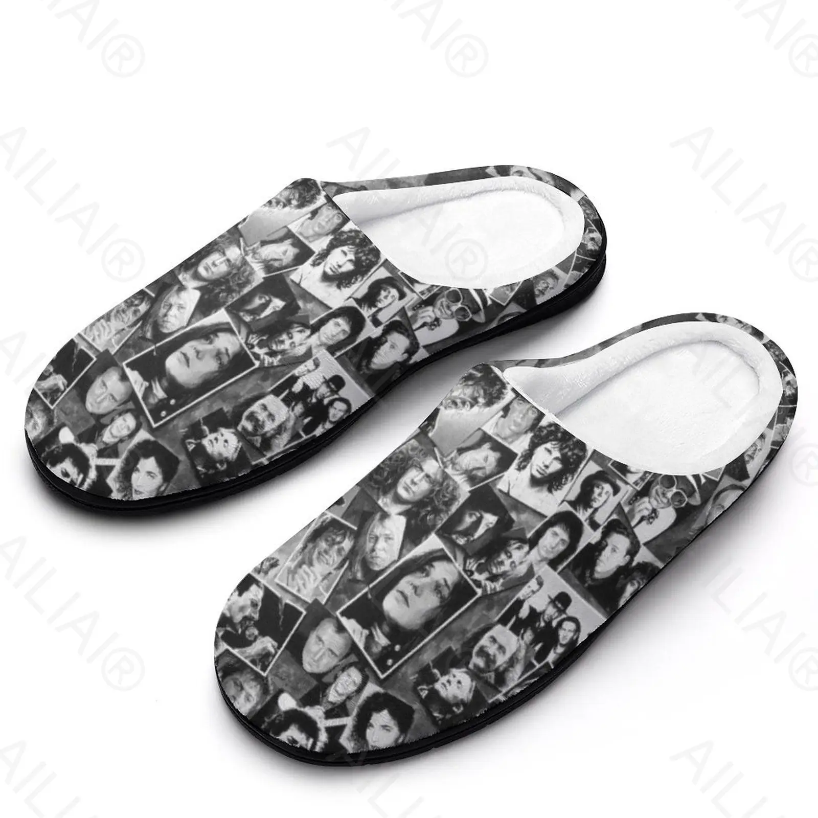 Rock N Roll (17) Sandals Plush  Casual Keep Warm Shoes Thermal  Mens Womens Slipper LadiesCottonHome  Kids