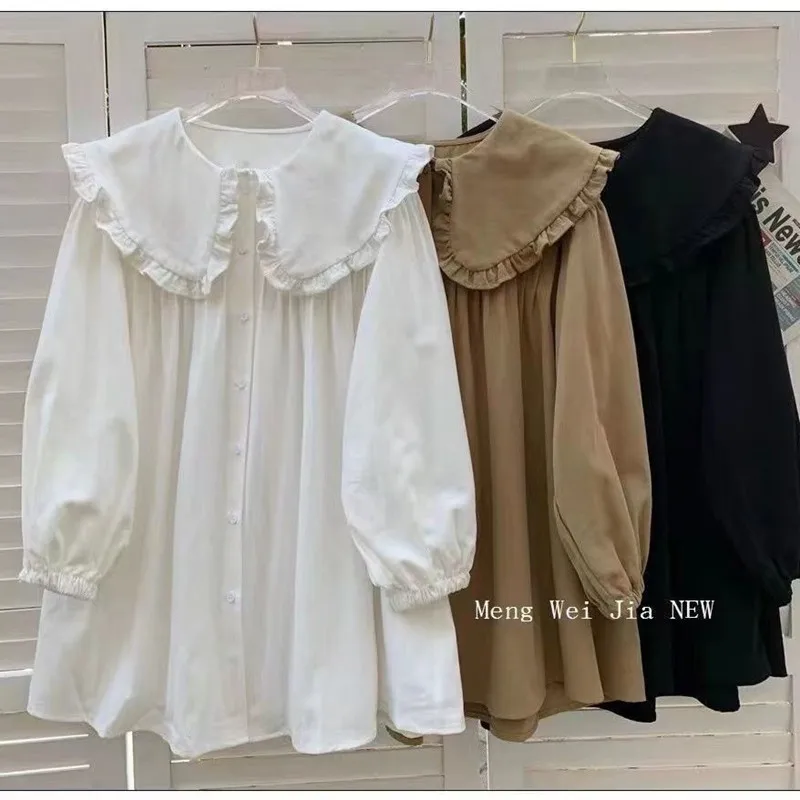 New Maternity Shirts Turn-Down Collar Blouses Cotton Shirt for Pregnant Women Maternity Clothes Plus Size Pregnancy