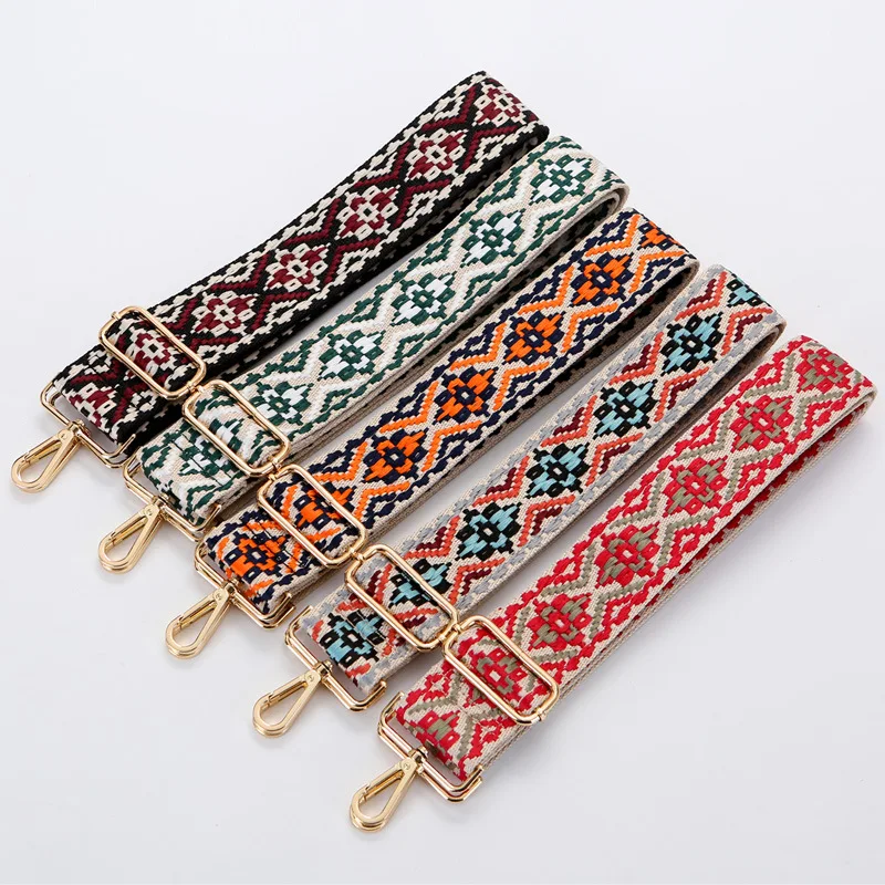 New Women Wide 5Cm  Fashion  Handbags Ethnic Style Widened And Thickened Straps Adjustable   Belts Handbag StrapsStrap