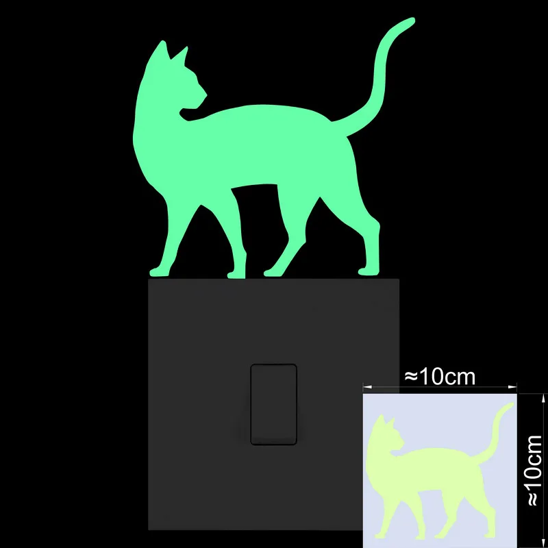 

Светящиеся наклейки с мультяшным котом, набор из 1 штуки