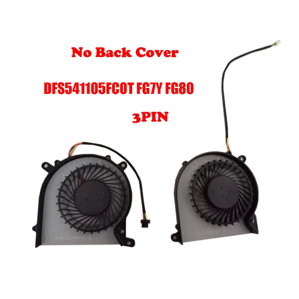 DFS 501105 FR0T-FG5B FG7Y FG80 Вентилятор процессора и графического для CLEVO P650SE P651SE P650/P651SG P650SA