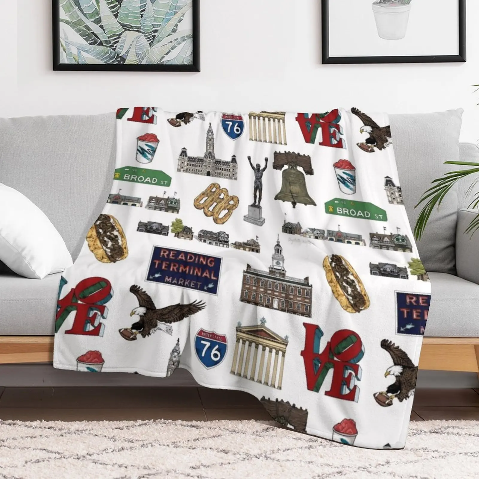 Philly Pattern — белое одеяло