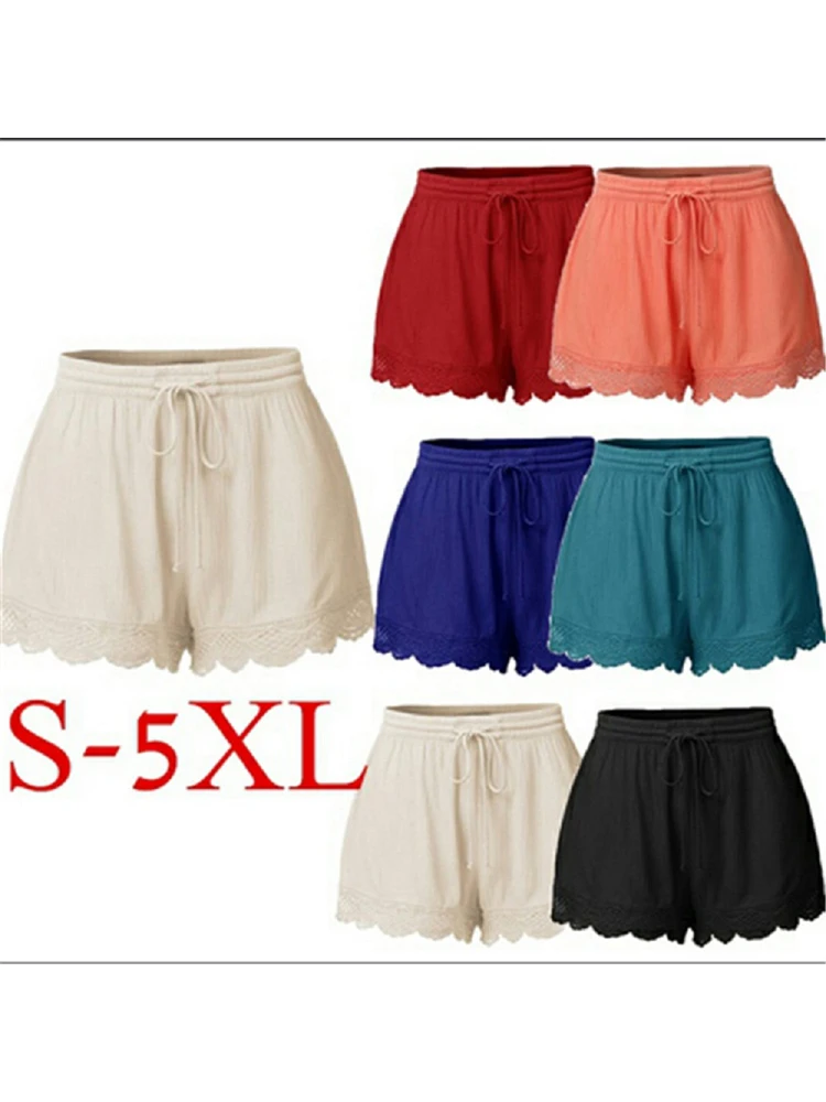 Damen Hotpants Shorts Kurzhose Paperbag Hose Hochbund Sommer Hosenrock Minikleid