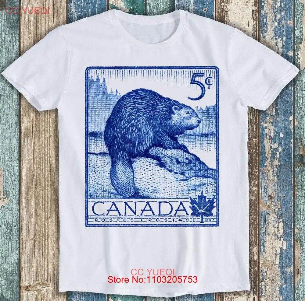 1954 Канада Бобер почтовый штамп лучший продавец Забавный подарок футболка M1632