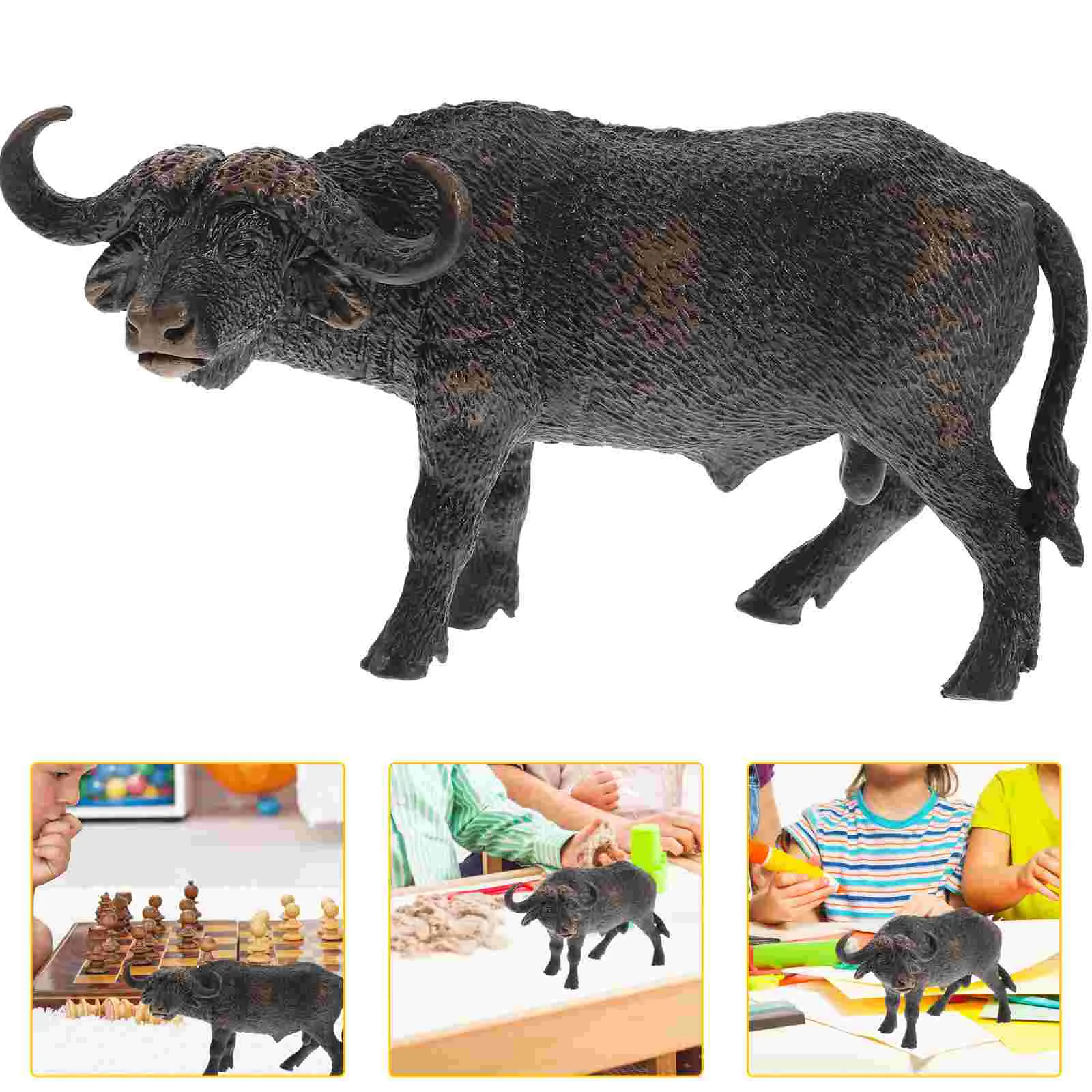 

Buffalo Model Toy Figurines Childrens Toys Animal Kids Simulation Ornament Accessories