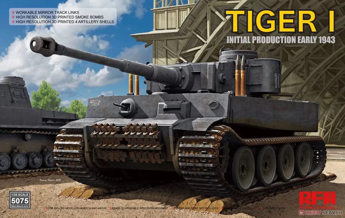 Фото Rye Field 5075 Масштаб 1:35 Tiger I 100 #   Набор для сборки пластиковой модели танка ранней моделировки 1943 года №2