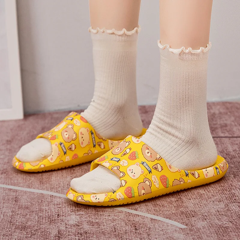 Women's Shoes Sandals and Slippers Girly Summer Non-slip Soft Bottom Indoor Casual Bathroom Outside Wear Beach Slippers