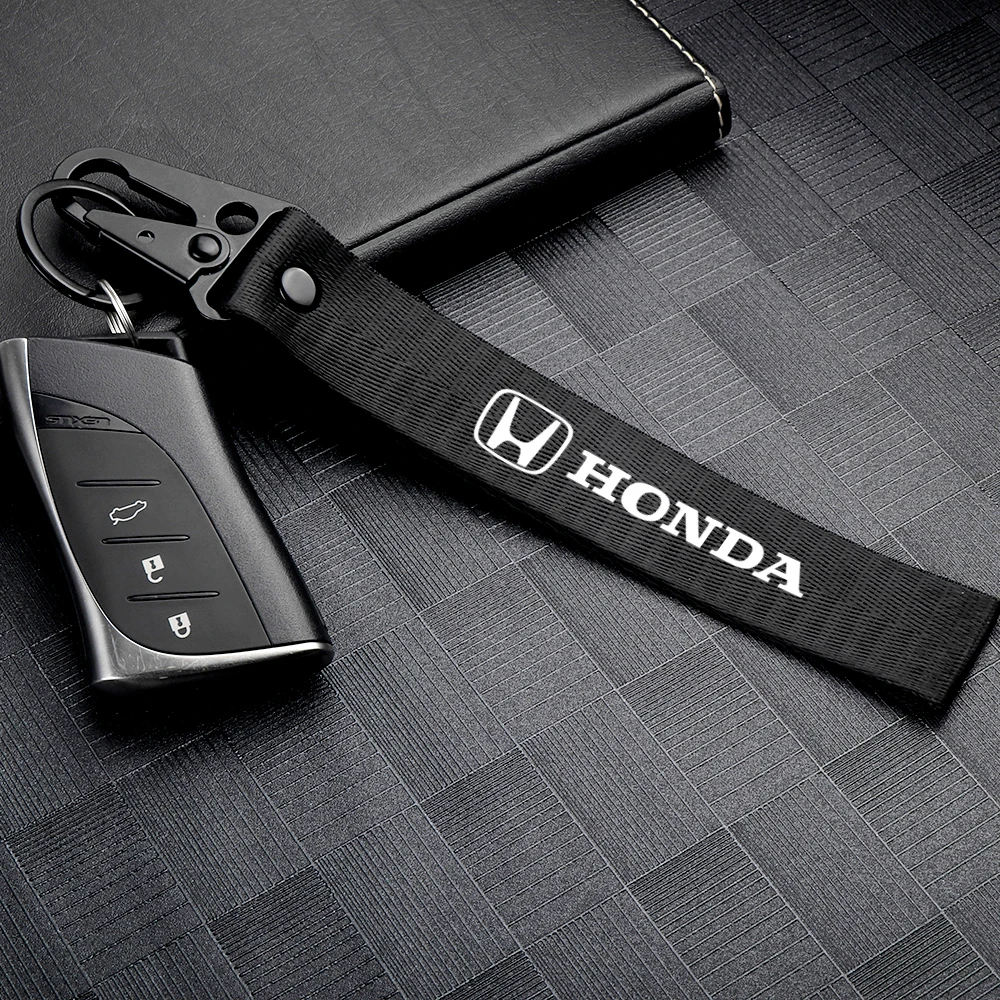 Фото 1 шт. автомобильный брелок для ключей из нейлона и металла для Honda Civic Fit Jazz Accord Pilot CRV Odyssey Passport City Shuttle №3