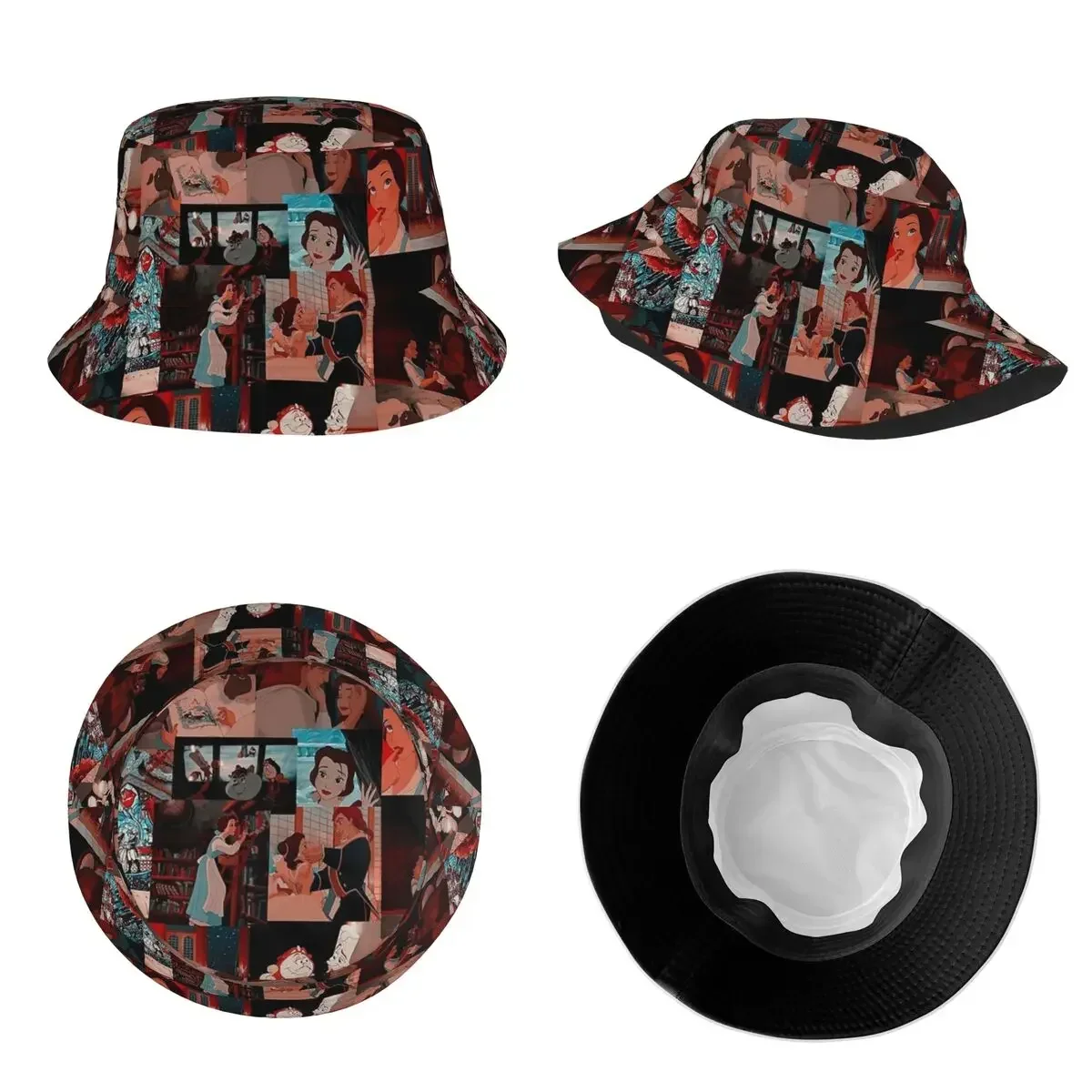 Головной убор для отдыха с коллажем Красавица и чудовище Панамы унисекс