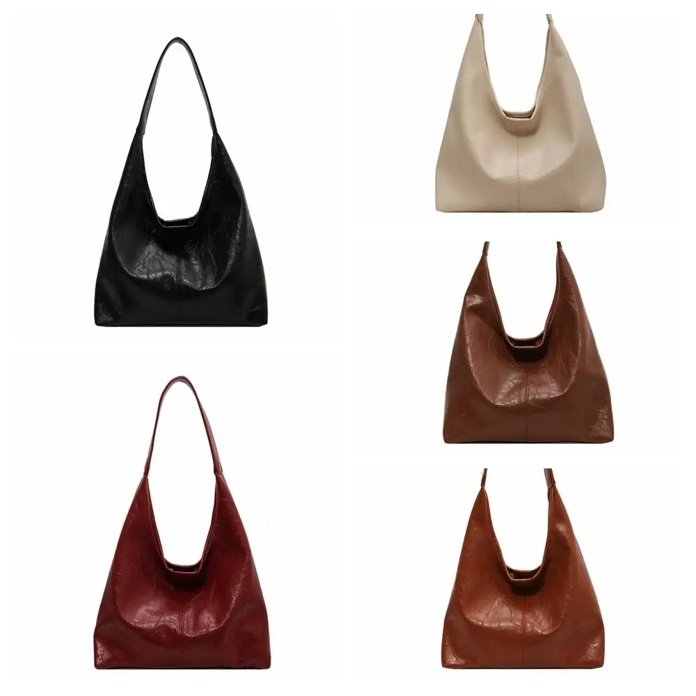 Корейский стиль мягкая сумка на плечо из искусственной кожи большая