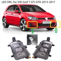 led car lights for vw golf 7 a7 mk7 gti gtd 2013 2014 2015 2016 2017 car front led drl fog lamp light without error