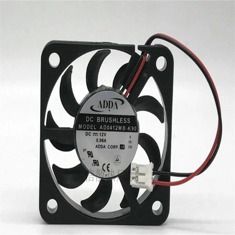 Оригинальный двухпроводной бесшумный ультратонкий вентилятор ADDA 4007 AD0412MB-K90 DC12 в 0,06a 4 см
