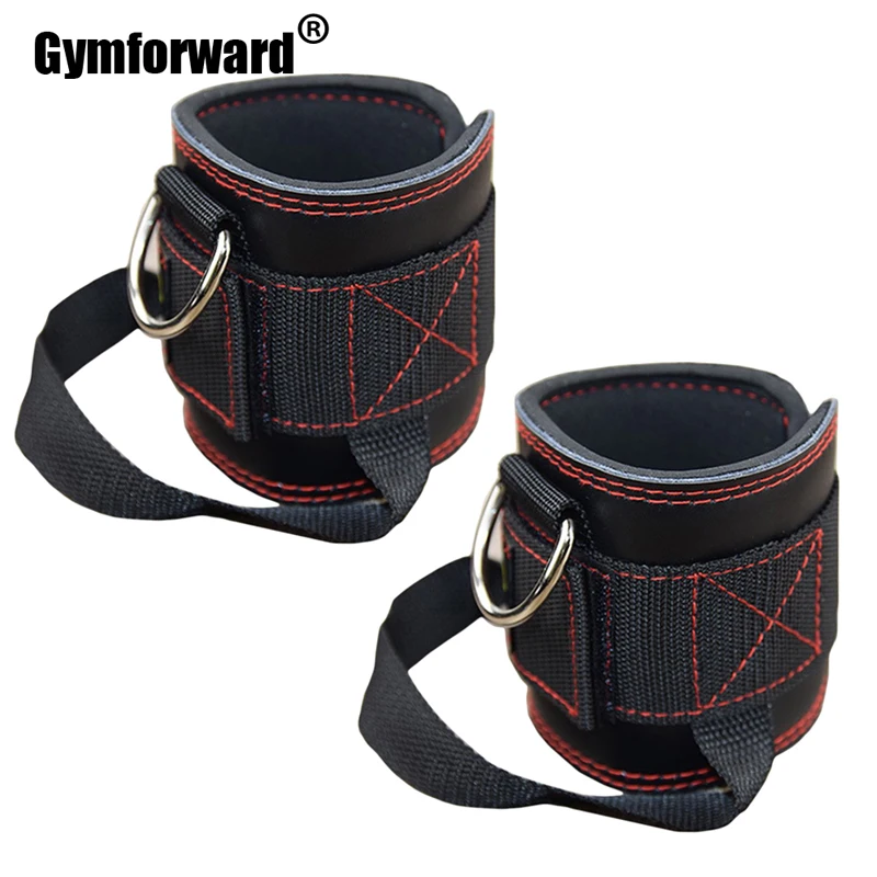 2pc Fitness Resistance Band Ankle Strap Cuffs CableMachine Musculation