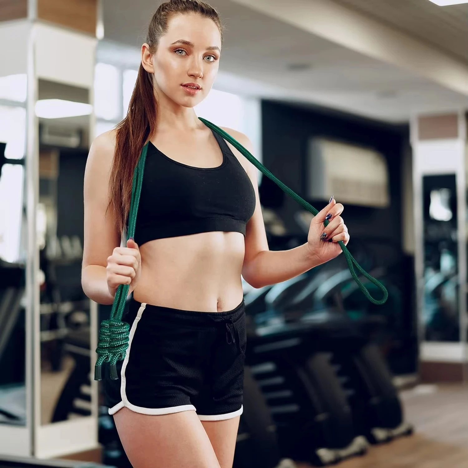 Веревка для упражнений Flow веревка фитнеса с двойной оплеткой регулируемая длина