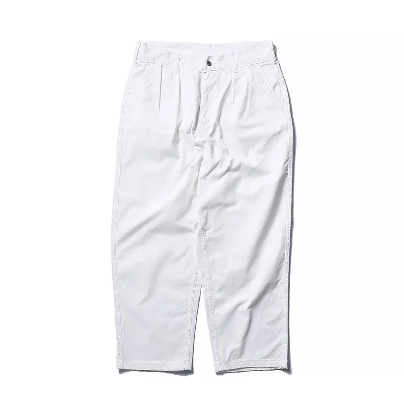 

BEAMS Men's Leisure Versatile Cargo Loose And Comfortable Solid Color Wide Leg Pants Male Lower Garment