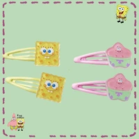 spongebob squarepants hairpins patrick star kawaii anime hair ornaments cute bang clips acrylic clamp bobby pin girlish gifts
