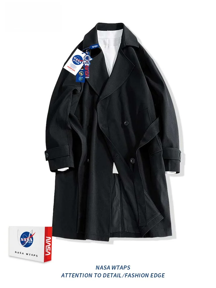  Мужской плащ Wtaps Верхняя одежда Весна и осень Модное свободное пальто средней