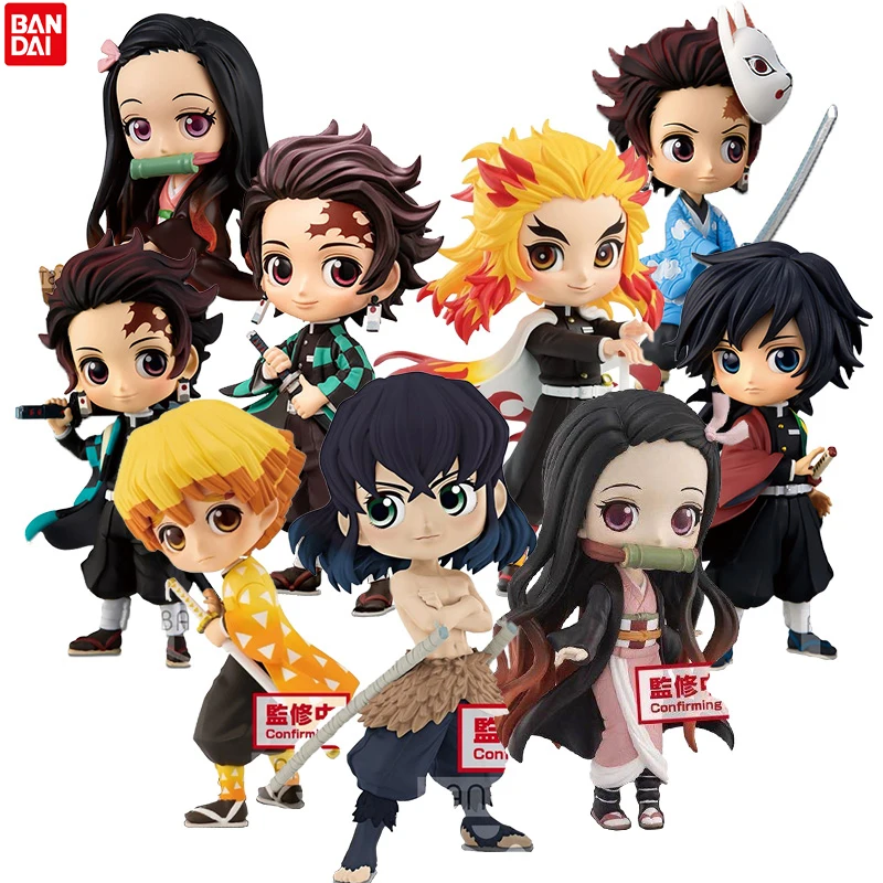 

15cm Bandai QPosket Demon Slayer Kamado Tanjirou Nezuko Agatsuma Zenitsu Hashibira Inosuke PVC Anime Action figure Model Kid Toy