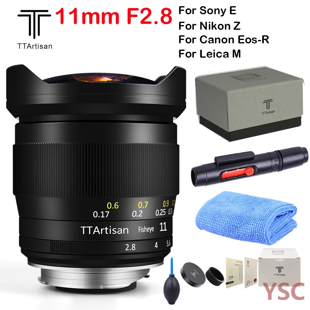 

TTArtisan 11mm F2.8 Camera Lens Full Fame Fisheye Manual Lens for Leica M L Mount/Canon RF/NIKON Z Cameras Like M-M M9 M10 Sony