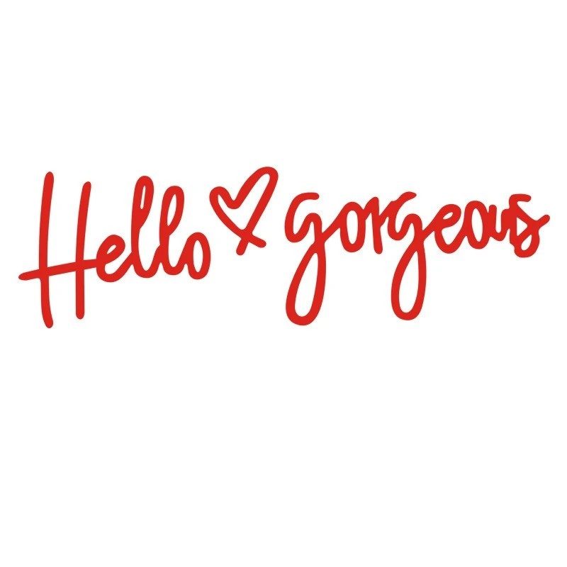 Фото Наклейка на автомобиль «Hello Gorgeous»: водонепроницаемая, солнцезащитная, виниловая, для окон, бамперов, зеркал, наружного декора и внешних аксессуаров №5