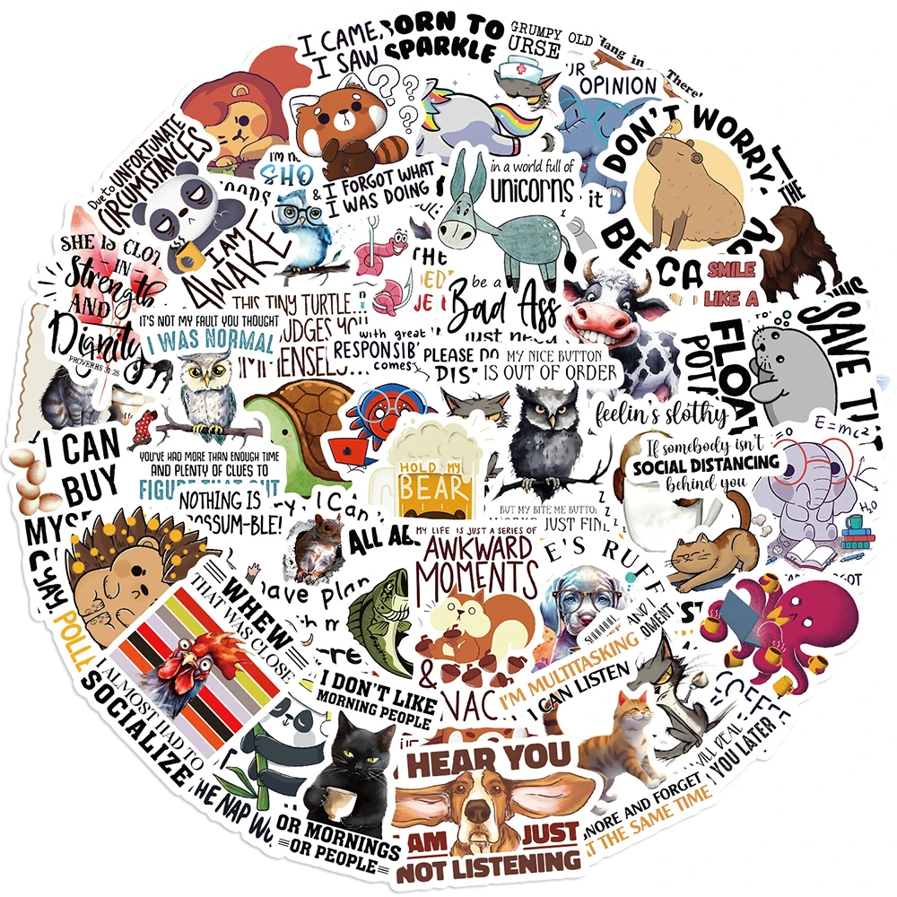 10/30/50 шт. детские наклейки кошка