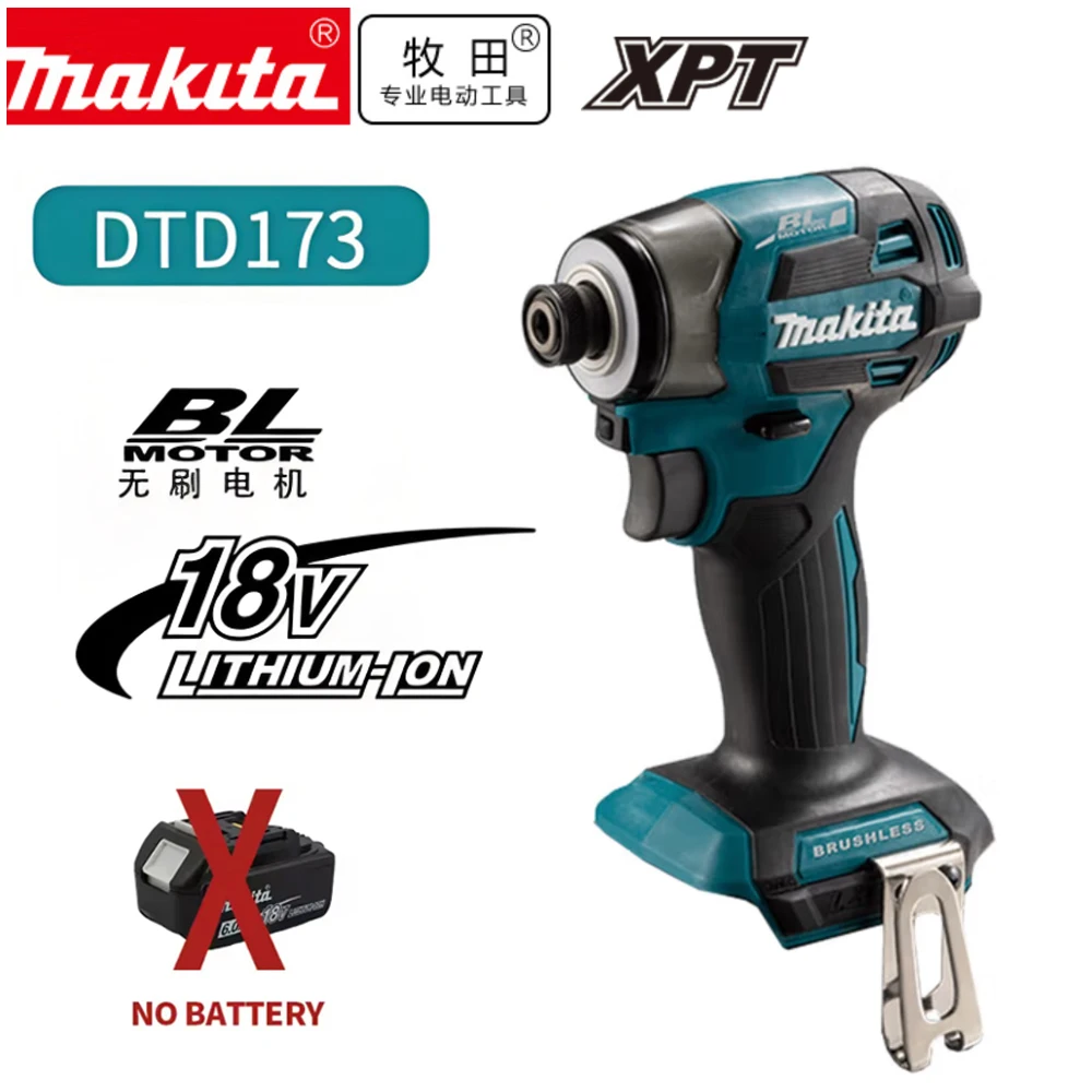 

Makita DTD173 синяя аккумуляторная ударная дрель 180 Нм