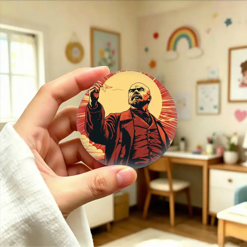 Фото Значки L-Lenin «Основатель советского коммунизма» 25, 32, 44, 58, 75 мм, персонализированные круглые броши-значки, аксессуар, подарок №5