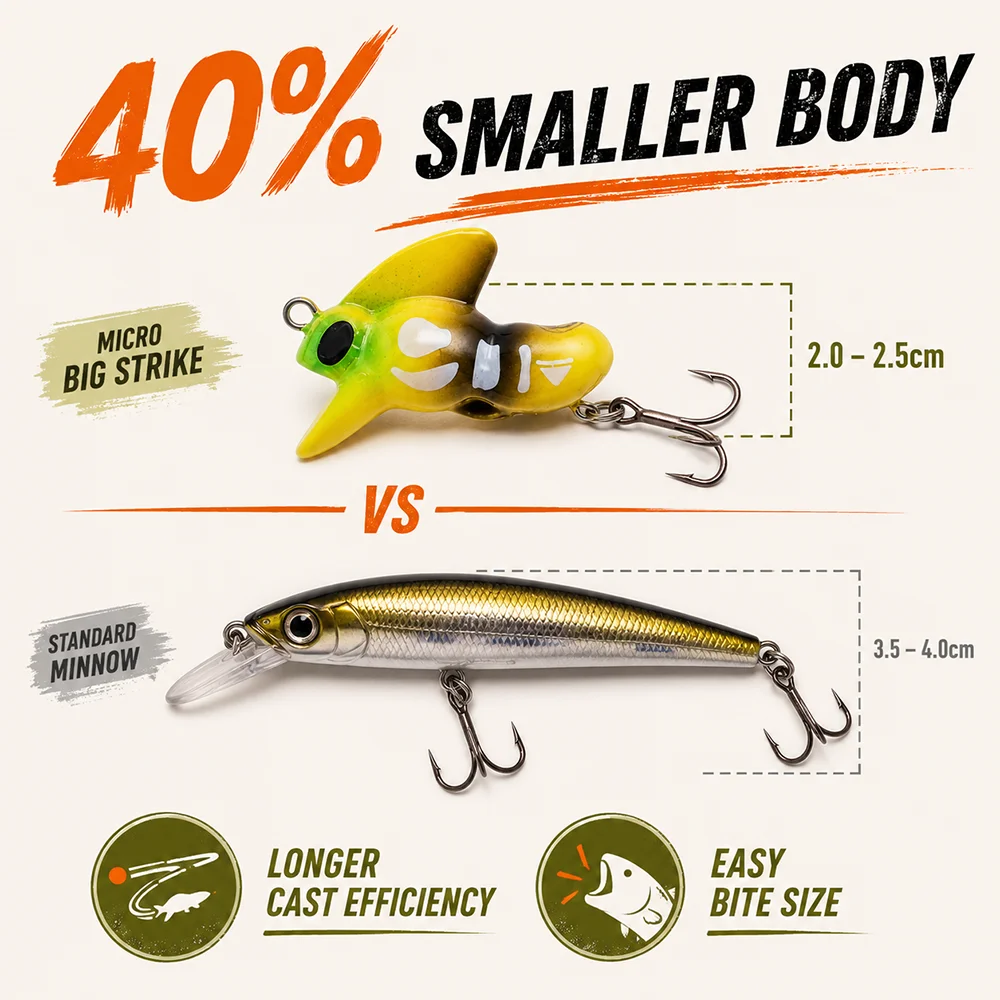 Фото Мини-приманка ZUKIBO Mini Minnow с тефлоновым тройным крючком, ультралегкая жесткая приманка для ловли форели, окуня, для пресноводной рыбалки. №4