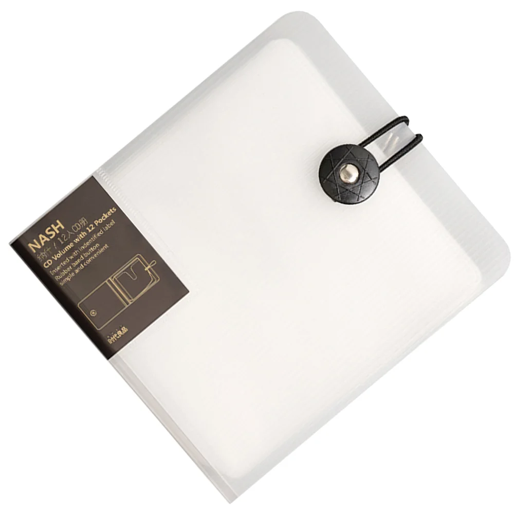 

CD Case Car Jewelry Box Storage Bag DVD Disc Binder White Pp Holder Portable Travel