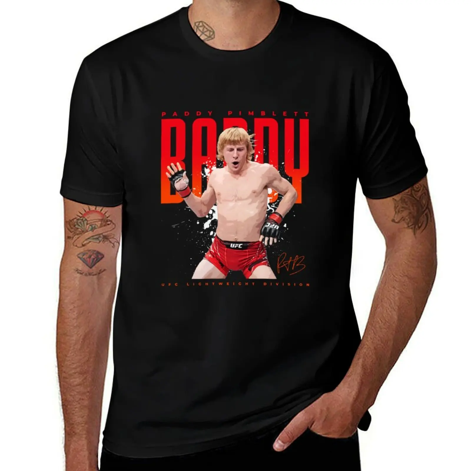 Фото Футболка Pady Pimblett The bady, футболки из 100% хлопка, мужские футболки для мужчин, повседневная футболка, мужская однотонная футболка №1