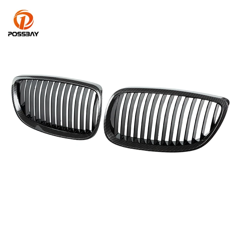 

POSSBAY Imitation Carbon Fiber Front Grille Grilles for BMW 3-Series E92 325xi/328i/328xi/330d Coupe M3 2007-2013 Hood Grills