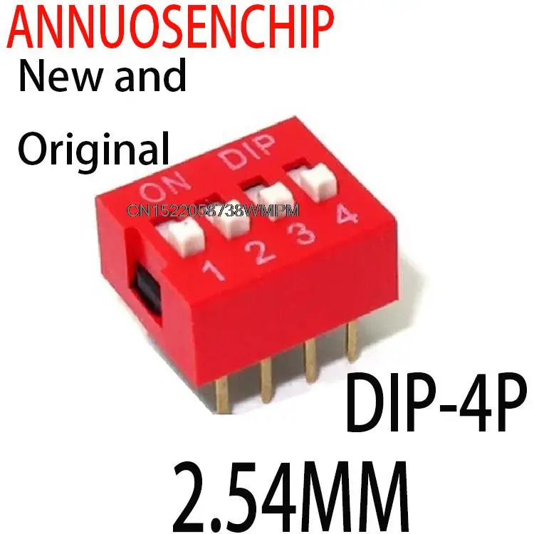 

Новые и оригинальные кнопки DIP 4p, 8 контактов, 100 мм, красные, 2,54 шт.