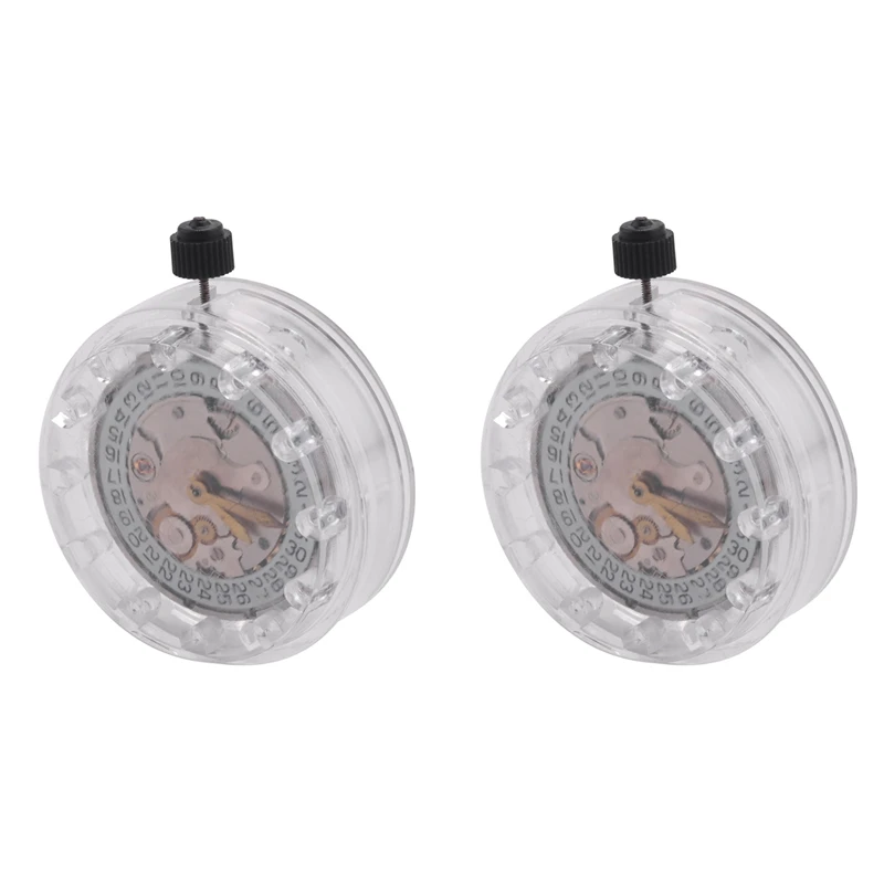 

2X PT5000 Automatic Mechanical Watch Movement 28800 Bph Date Display Clone 2824 25 Jewels 25.6Mm Diameter