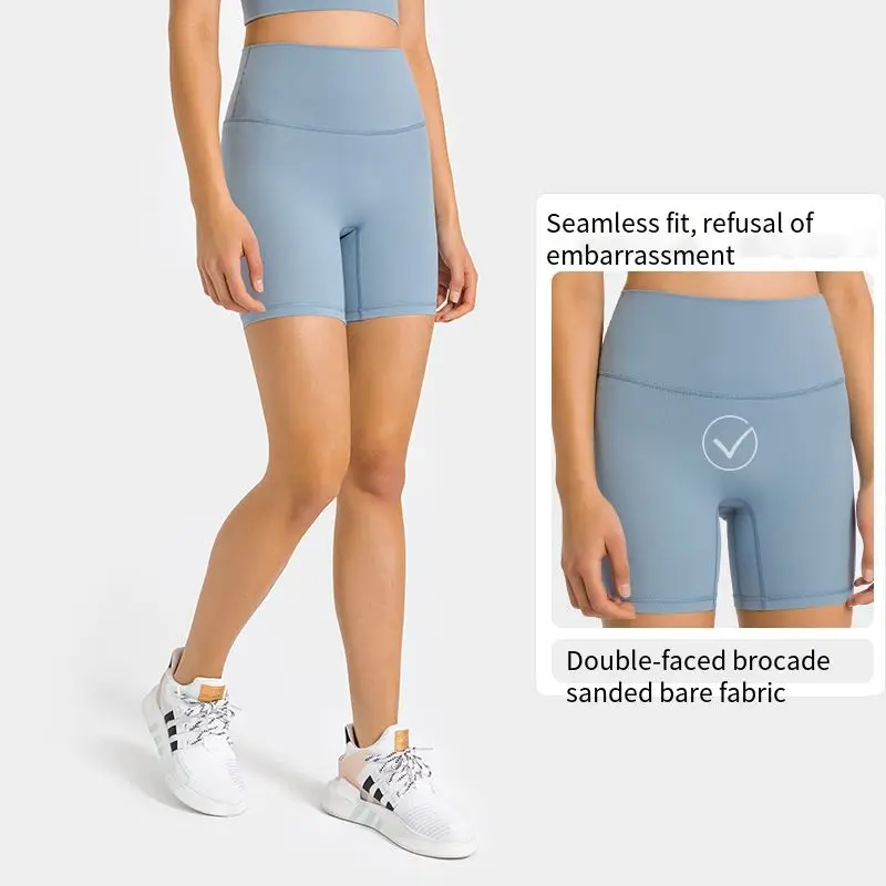 

Solid Color Women Soft Gym Sports Short Workout Gym High Waist Leggings Athletic Fitness Yoga Short Cycling For Workout Clothing