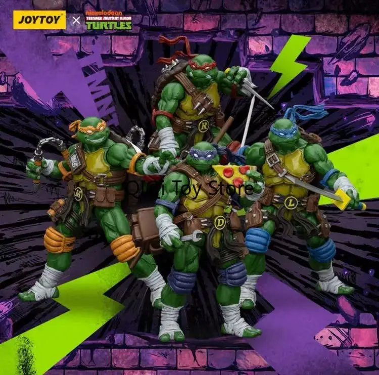 Фото В наличии JOYTOY Dark Source ниндзя солдат черепаха четыре человека подлинная авторизованная 1:18 полностью динамическая модель игровая кукла №1