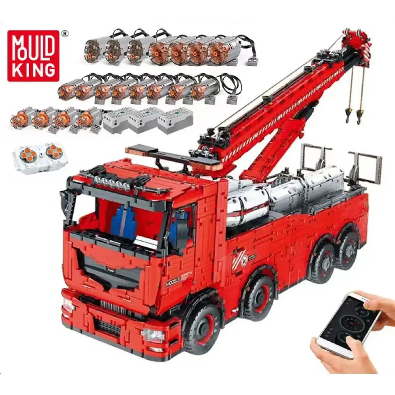 Технические строительные блоки Mold KING City MOC 29848, буксировочный кран, грузовик MKII, набор строительных блоков для взрослых, игрушки для мальчиков, рождественский подарок