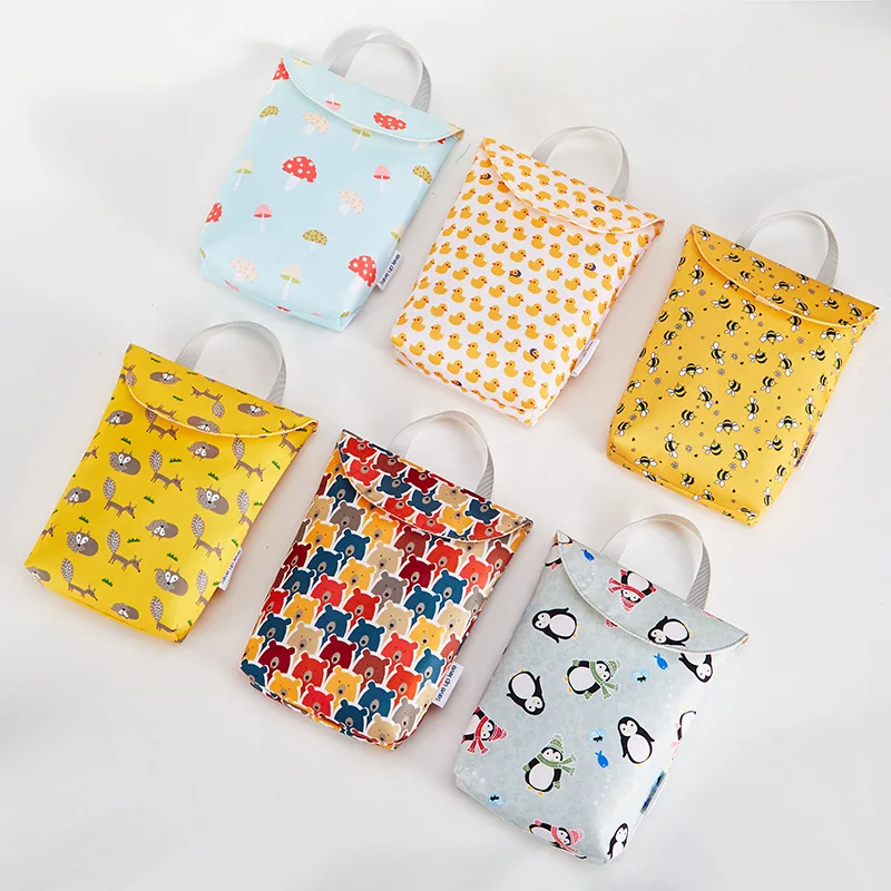 

Multifunctional Baby Diaper Caddy Organizer Reusable Waterproof Fashion Prints Wet/Dry Bag Mummy Storage Bag Travel Nappy Bag