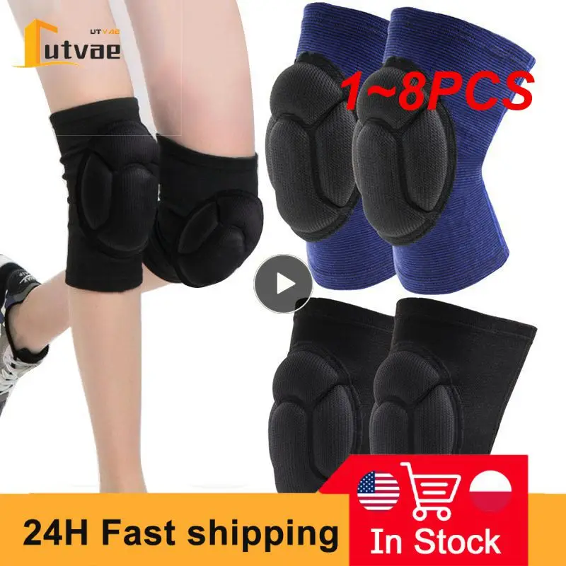 

1~8PCS Pair Protective Knee Pads Thick Sponge Football Volleyball Extreme Sports Anti-Slip Collision Avoidance Kneepad Brace