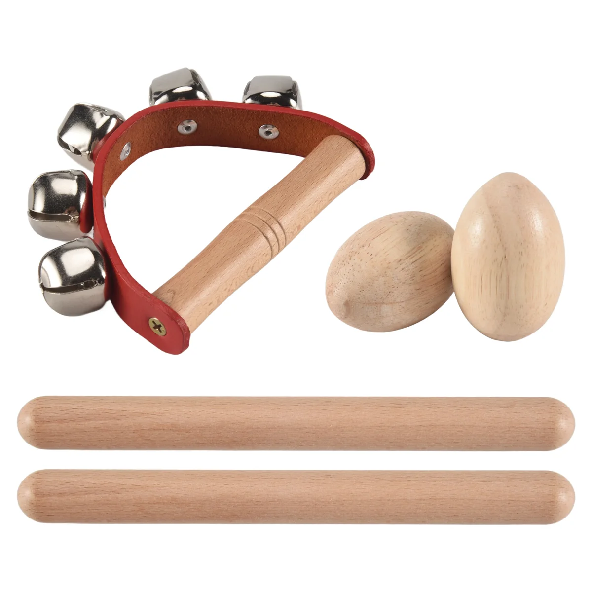 Набор музыкальных ударных инструментов ритм-палочки + деревянные шейкеры для яиц