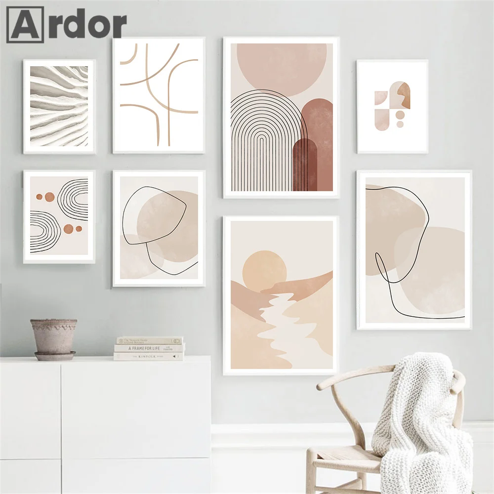 

Abstract Geometry Line Landscape Wall Art Canvas Painting Modern Posters And Prints Pictures Living Room Interior Home Decor