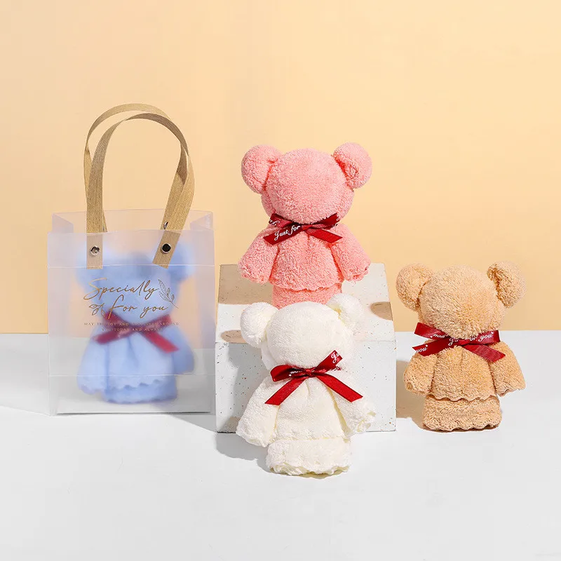 

Cute Bear Towel Bridesmaid Gift Baby Shower Party Wedding Favors for Guests Mother's Day Valentine's Day Gift Wedding Decoration
