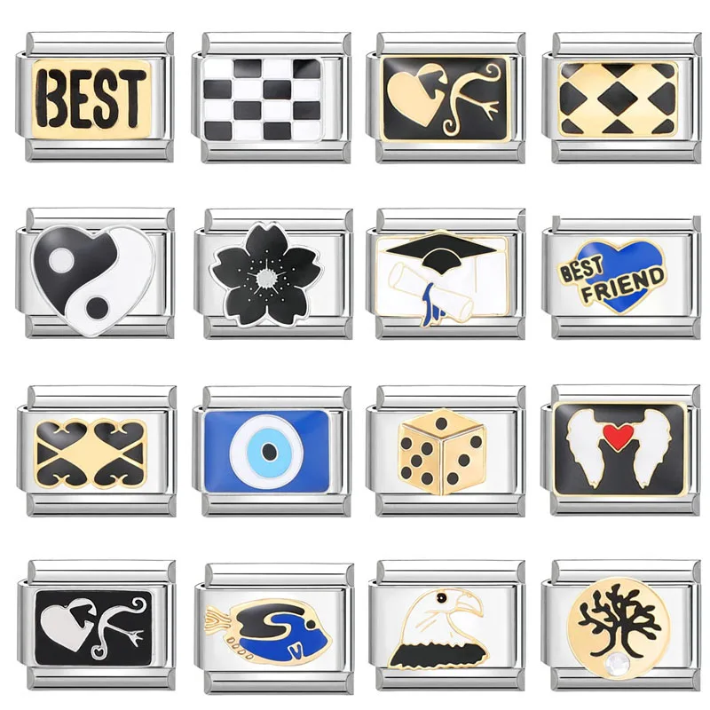 Бусина-Шарм из нержавеющей стали для изготовления ювелирных изделий 9 мм