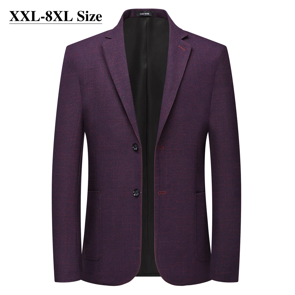 8XL 7XL 6XL Plus Size Men's Casual Suit Jacket Blazer 2021 Autumn New Coat Business Work Party Dress Wedding Male Brand Clothes