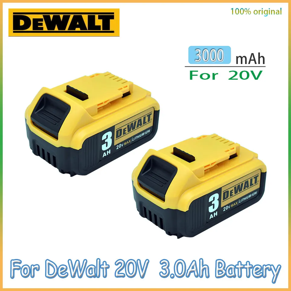 Dewalt DCB200 3000mAh 20V MAX Replacement Battery for Dewalt 20V/18V Batteries DCB184 DCB182 DCB180 DCB181 DCB182 DCB201 DCB204
